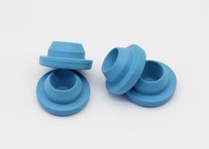 Buy cheap Ethylene Oxide Sterilized Blue Pharmaceutical Rubber Stoppers For Injection Vial product