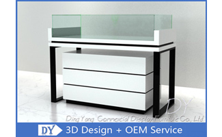 Attractive Style Inexpensive S/S Wood Glass Jewelery Display Cases