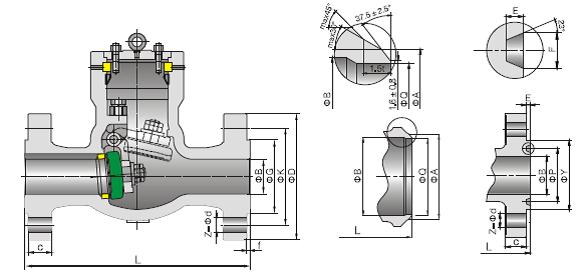 PSB Pressure Seal Swing Check Valve , WCB Swing Non Return Valve 3 Inch 1500LB