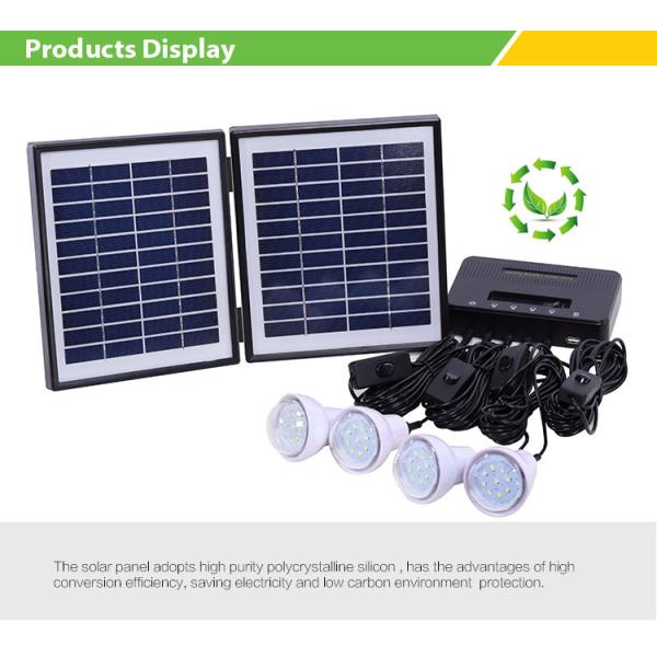 Small household solar light outdoor solar portable portable lamp power 4W 9V