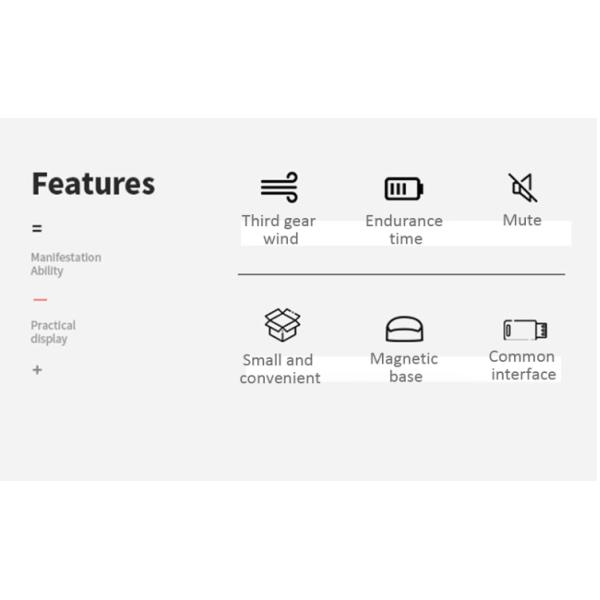 Customize Plastic Electronic Products , 80mah battery Portable Mini Handheld Fan 170G