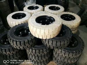 Buy cheap Solid Forklift Tires 10 - 28 Forklift Spare Parts Low Speeding High Pressure Performance from wholesalers
