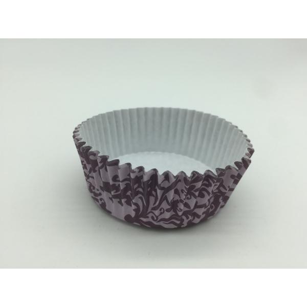 Purple Round Shape Paper Baking Cups Oven Safe Muffin Cup Liners PET Film Coated