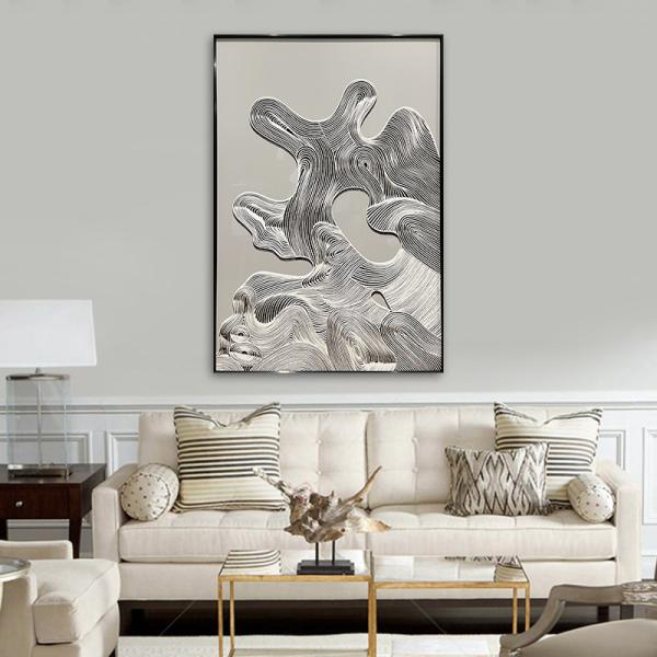 Hand Painted Oil Painting Abstract Texture Mural Canvas Wall Art with Customized Size