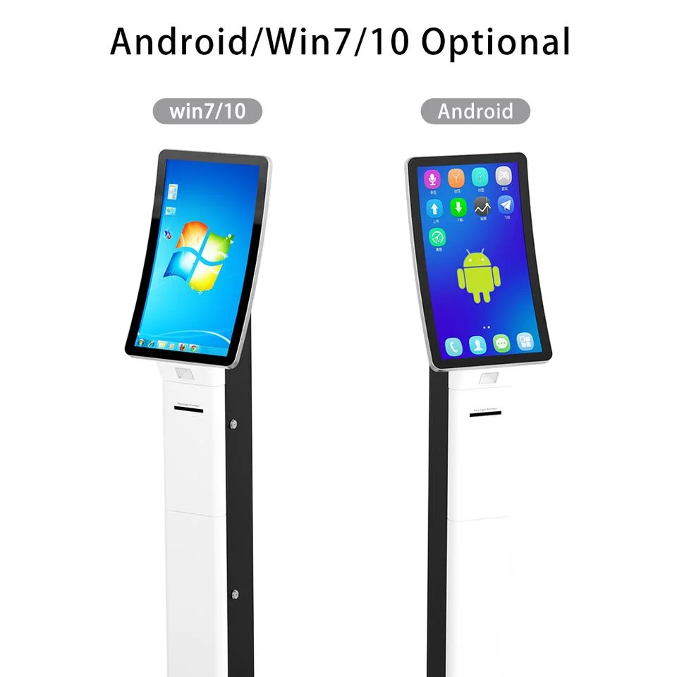 Mini Curved 23.6inch Self Service Kiosk With Touch Screen Ordering