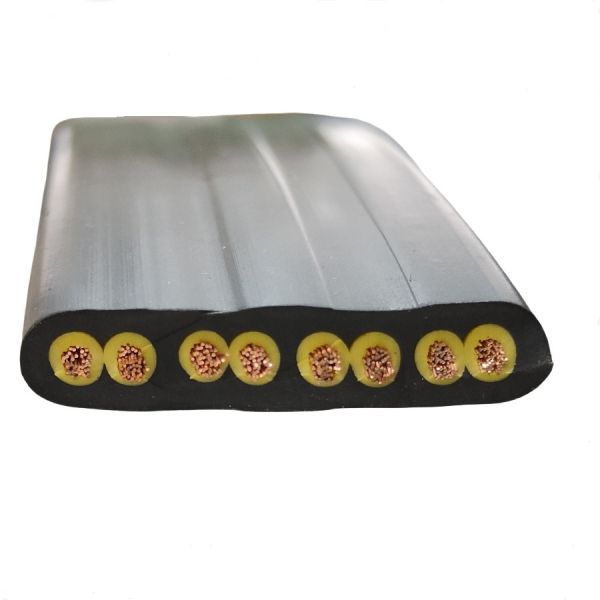 High Quality YFFB Copper Conductor Rubber Elevator Flat Belt Traction Traveling Cable for Lifts Large Cranes Fast Shipments