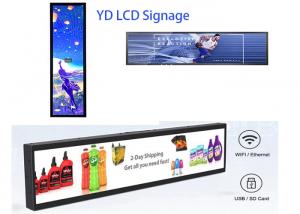 China Stretched Bar 32 LCD Advertising Display With Auto Loop Play Function on sale
