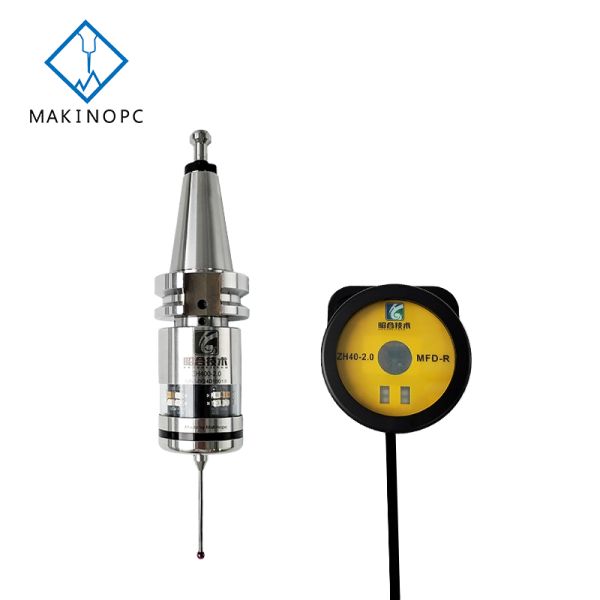 Makinopc ZH400-2.0 Infrared Stainless Steel CNC Optical Probe 2D Edge Finder Wireless Receiver Tool Holder 0.001mm Machining