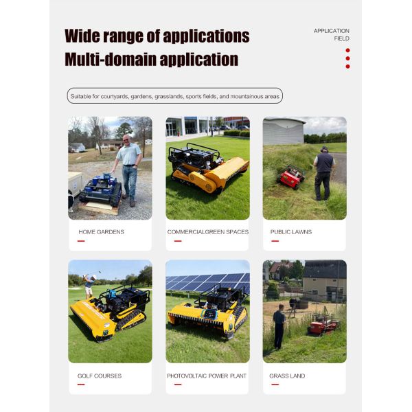 Self Propelled Flail Mower With Adjustable Cutting Height for Home Garden and Park Care Flail Mower