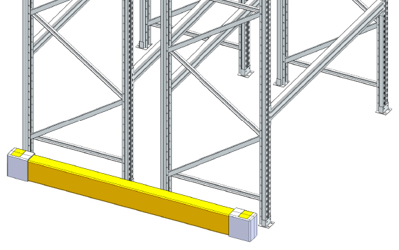A44: Kerb Direct Barriers Rack End Guard Racking upright Protector safety barrier Anti-Collision Guardrails