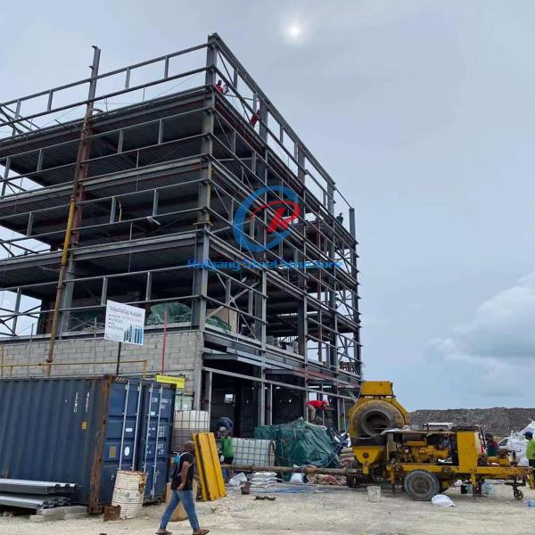 Commercial Prefabricated High Rise Buildings , Steel Frame Structure Building Construction