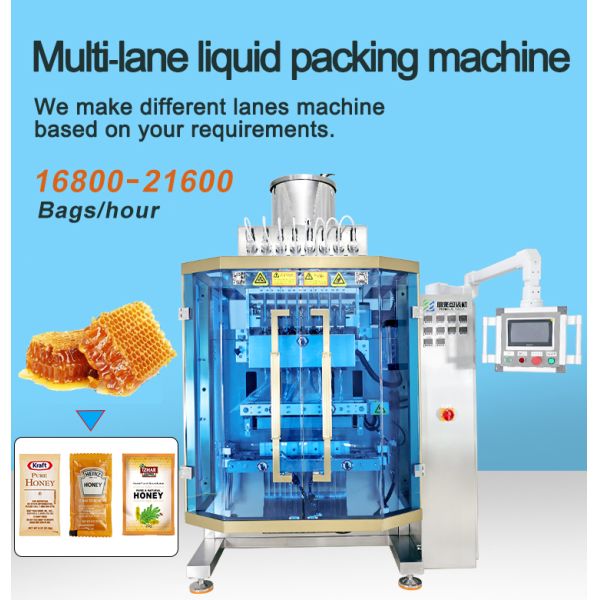 Efficient Reliable Honey Ketchup Sachet Packaging Machine Multi Lanes Ketchup Tomato Sauce Packet Filling Sealing Packing Machine