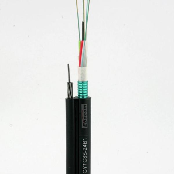 Figure 8 GYTC8S Fiber Optic Cable Self Supporting 12 Core Armored G652D PVC jacket single mode lac