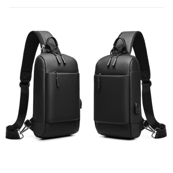 Customizable Cross Body Mens Sling Bag Multi Compartment Daily Used