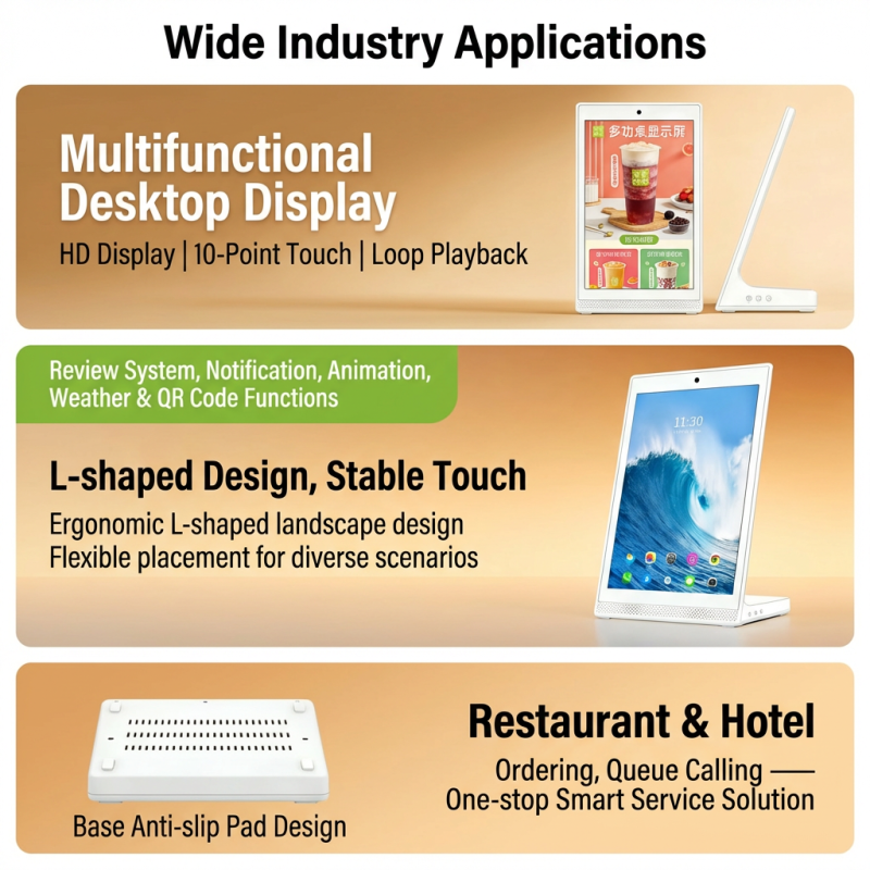 Smart Desktop Digital Signage Display with Touch Screen, Face Recognition & Full HD Resolution