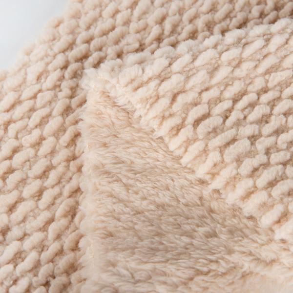 Plain Style Double Faced Sherpa Fleece Fabric for Garments and Blankets 58/60" Width