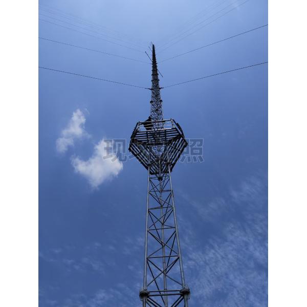 Hot Dip Galvanizing 60-80m Lattice Guyed Tower Mast for Wind Measurement Campaign Q420B/Q355B/Q235B Materials