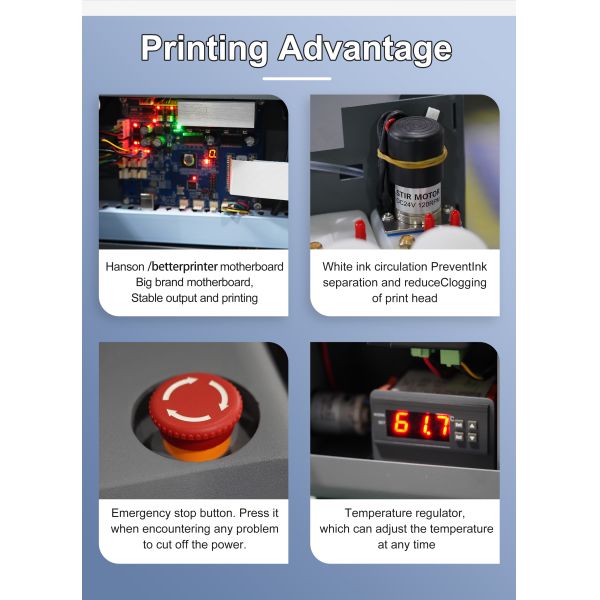 KECAI DTF Printer A3 XP600 Versatile Direct to Film Transfer Printer for Cotton Polyester Leather Fabric Printing Solution