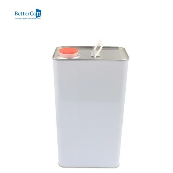 Square 1 Quart Metal Tin Canisters , Empty 1 Gallon Empty Paint Cans With Plastic Lid