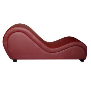 China Burgundy Genuine Leather Solid Wood 1.7M Sex Sofa Chairs on sale