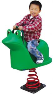 China plastic frog spring rider outdoor play rocking horse for yard on sale
