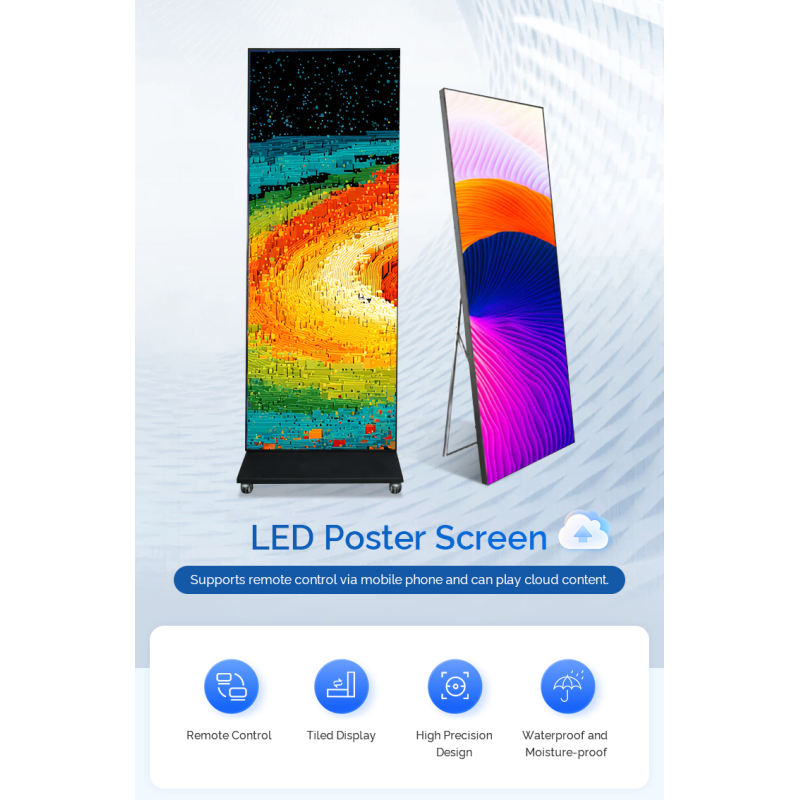 Good Selling Customized Folding Indoor Floor-Standing LED Display Panel LED Poster Display Screen