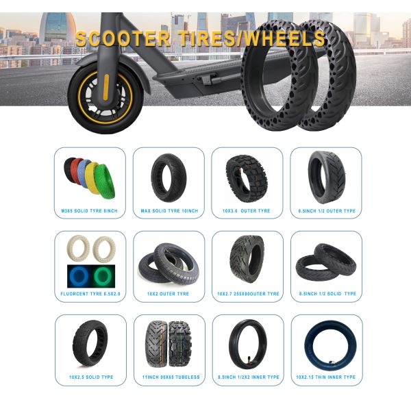 10 Inch Fat Honeycomb Scooter Tires With Shock Absorber For Ninebot G30 Max Scooter Parts