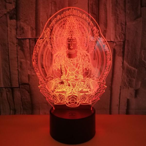 OEM picture 3D creative small table lamp Buddha statue LED decoration personalized custom gift table lamp night light