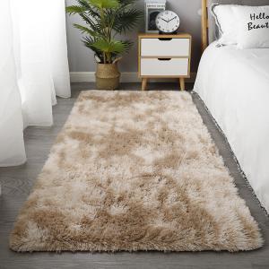 Buy cheap Khaki Fluffy Bedroom Playroom Area Fur Rug Luxury Tie-dyed Living Room Center Carpet 2.4*3m product