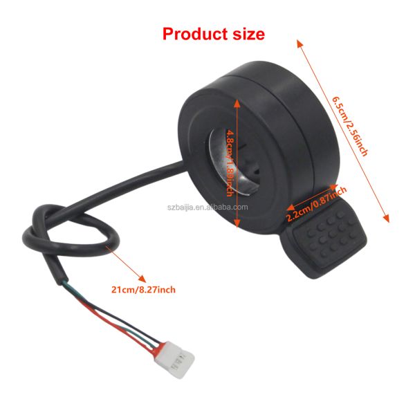 Water Resistant ABS Material Thumb Throttle with 48V Voltage for Electric Scooters