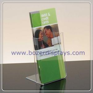 China Single Pocket Clear Acrylic Portable Brochure Holders on sale