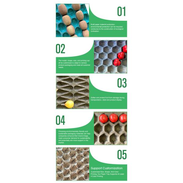 Bulk Selling 30-Hole Apple Packaging Tray Fruit Liners PP Material Tray Paper Liner Supplier