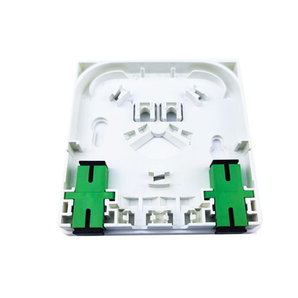 SC Connector Type 2 Cores Plastic Fiber Optic Faceplate Socket Panel for FTTH Indoor