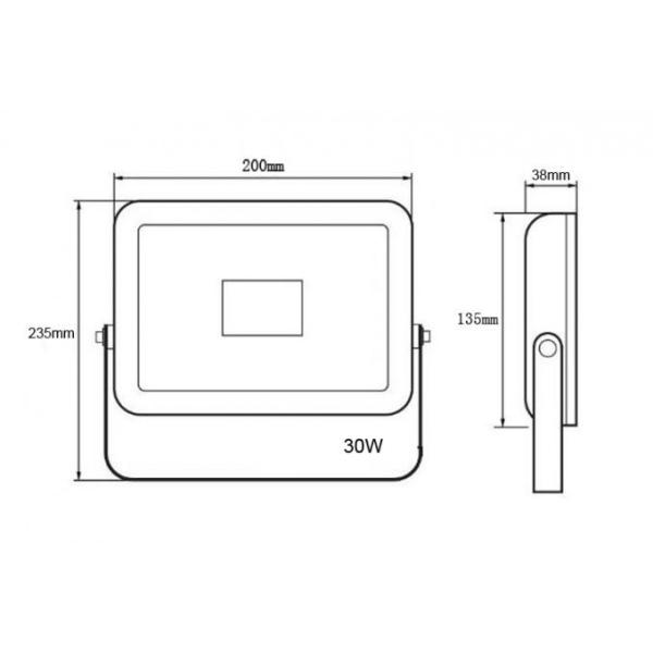 Ultra thin 30w Led Floodlight Warm White without Driver , Environment Friendly