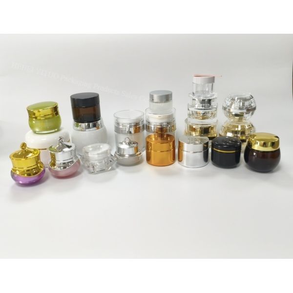 Bright Colors Cosmetic Cream Jar with Electroplating and Hot Stamping for Customized Logo Luxury Packaging
