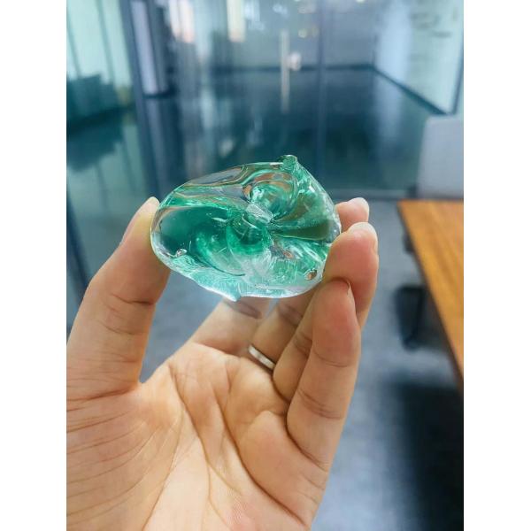 Hotel Lobby Villa Banquet Hall Decoration Project Luxury Rainfall Glass Gem Stone Chandelier Accessories