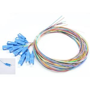 Buy cheap 12 Core OS2 UPC Sc Pigtail Single Mode 0.9mm G657A1 Fiber Optic Pigtail Colour Coded product