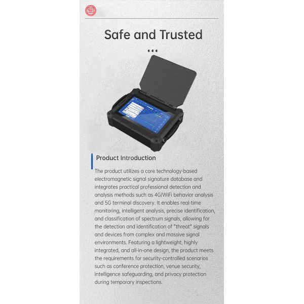 JXBY-2020 Spectrum Analyzer with 200MHz Real-time Bandwidth 150GHz/s Detection Speed and 30kHz RBW for Signal Analysis