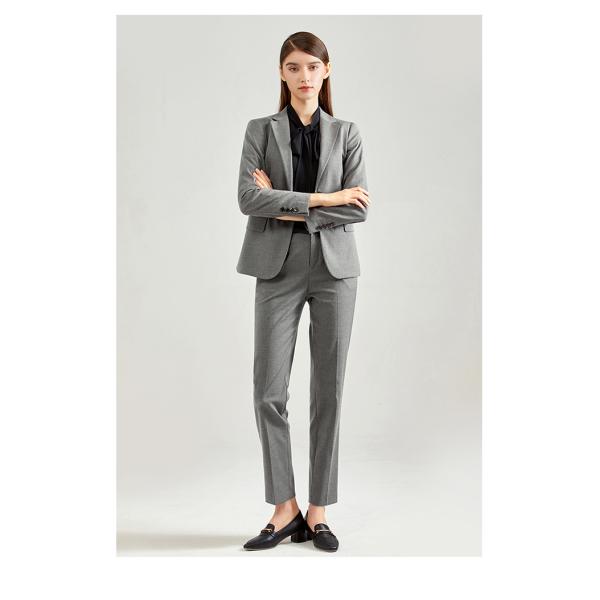Professional Slim Fit Ladies Blazers Office Wearing Suit with Windproof Fabric Design