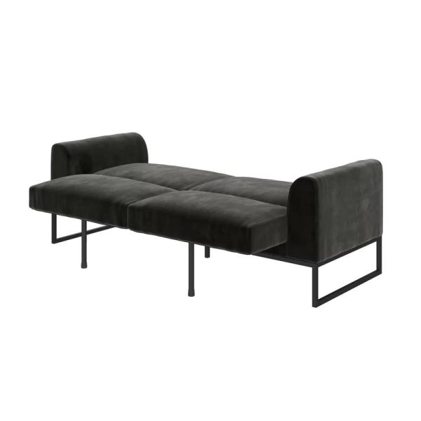 Villa / Apartment / Hotel Convertible Sofa Bed Two Seats SS Base Customizable Color