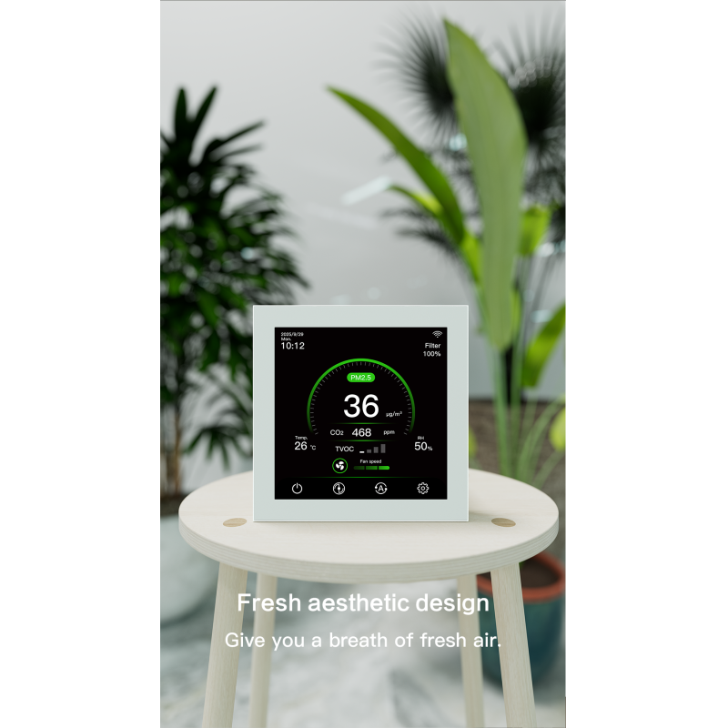 4 Inch Smart Ventilation Controller with WiFi Connectivity ModBus RTU Interface for Real Time Fresh Air System Management