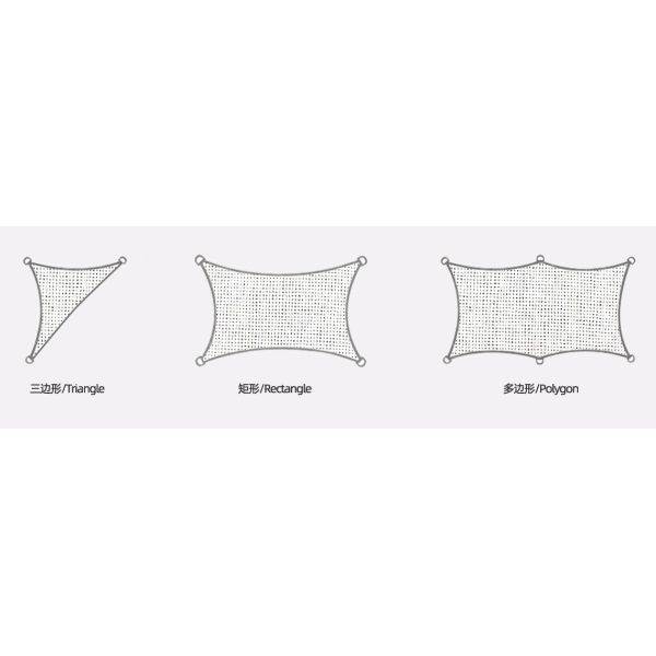 Wholesale -Resistant Sun Shade Sails Outdoor Patio Garden with Hardware Kit of Sunsail