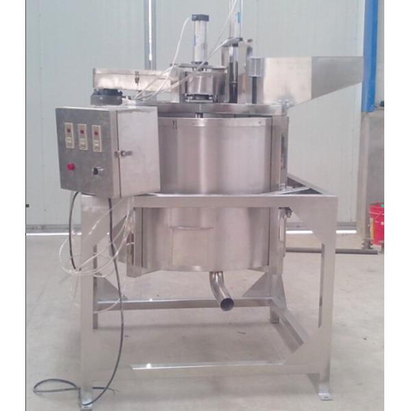 PLC Control Commercial Gas Deep Fryer , Stainless Steel Potato Chips Industrial Deep Fryer