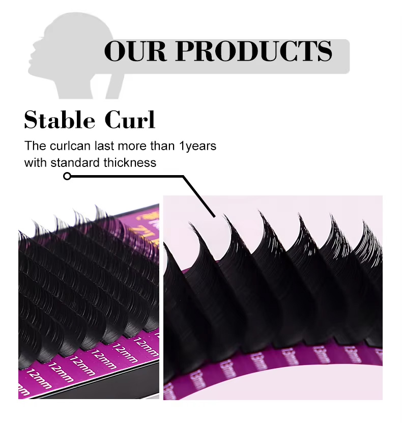 Handmade DIY Non Shedding Eyelash Extensions Custom Lash Packaging Individual Eyelash Extension Trays