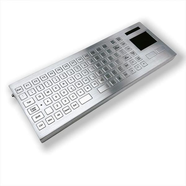 Wireless Industrial Desktop Keyboard SUS304 silver Customized Languages