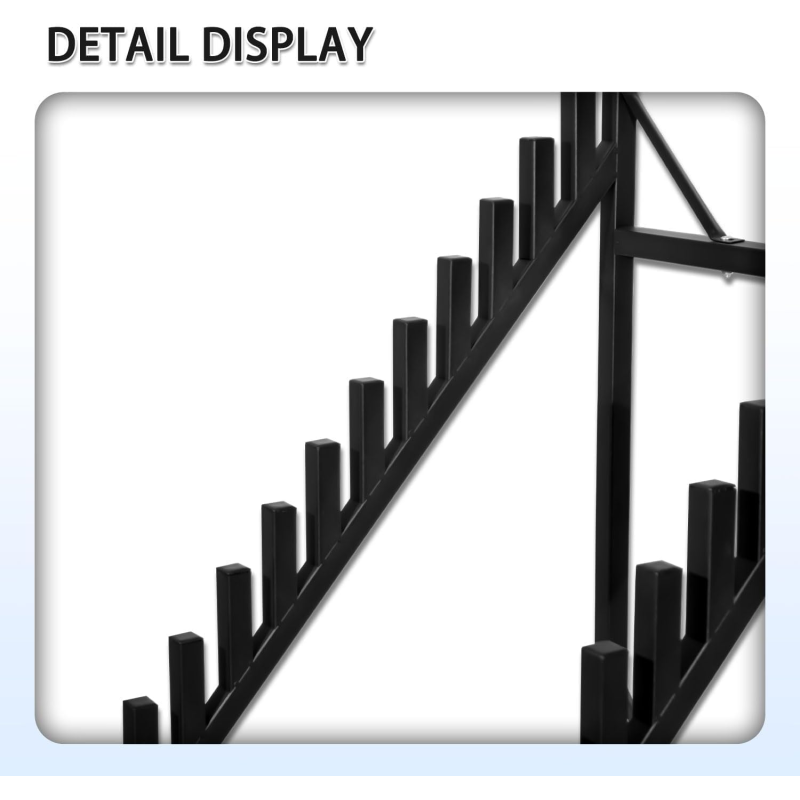 12 Layer Mobile Tile Display Rack High Carbon Steel Anti-Rust Lockable Wheels Triangle Reinforced Plastic End Caps