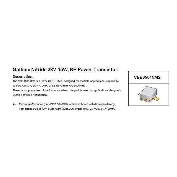 ISO Approval High Frequency Power Transistor Wide Band 700 To 6000MHz 15 Watt