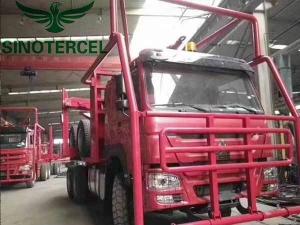 Buy cheap 30000kg 60000kg Log Semi Trailer Red Semi Log Trailers For Sale product
