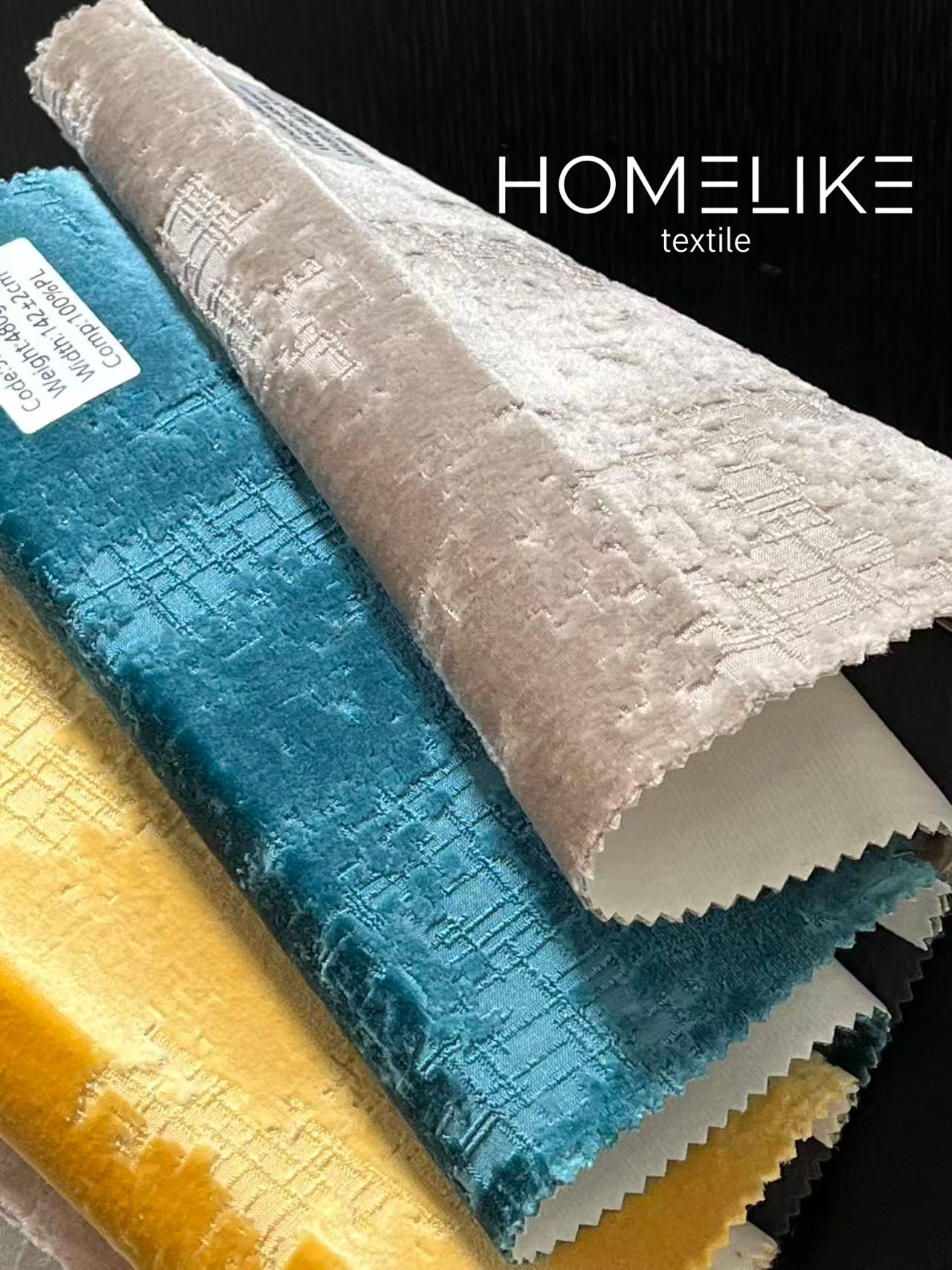 100%Polyester high weight soft jacquard velvet fabric for sofa