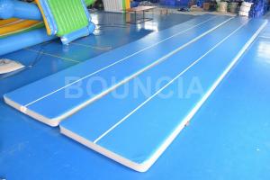 China 15mL Blue Gymnastics Air Track , Air Mattress Gymnastics With Durable Handles on sale